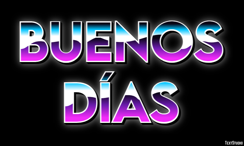 Buenos días Efekt tekstowy
