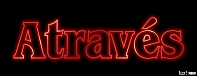 Através Efecto de Texto