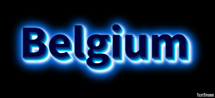 Belgium Эффект текста