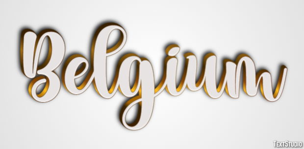 Belgium Эффект текста