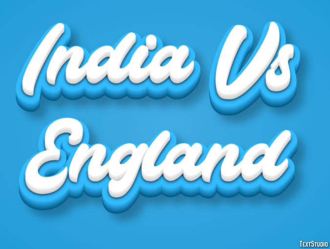 India Vs England Tekst effect