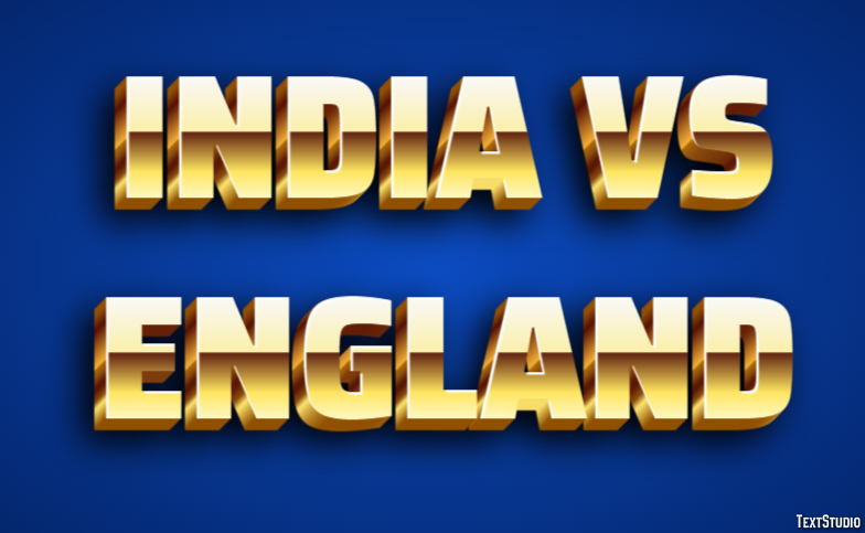 India Vs England Tekst effect