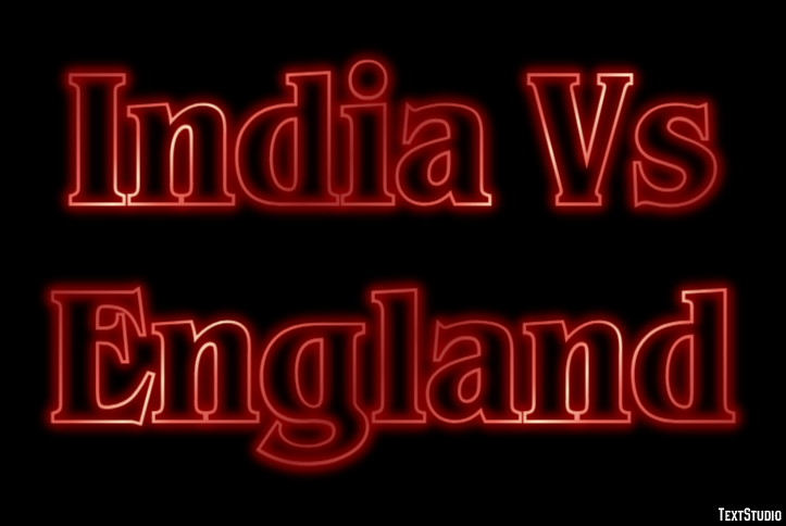 India Vs England Tekst effect
