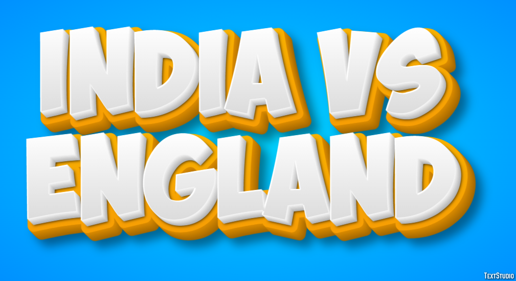 India Vs England Tekst effect