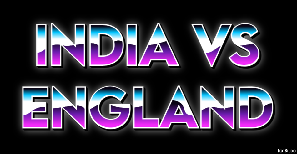 India Vs England Tekst effect