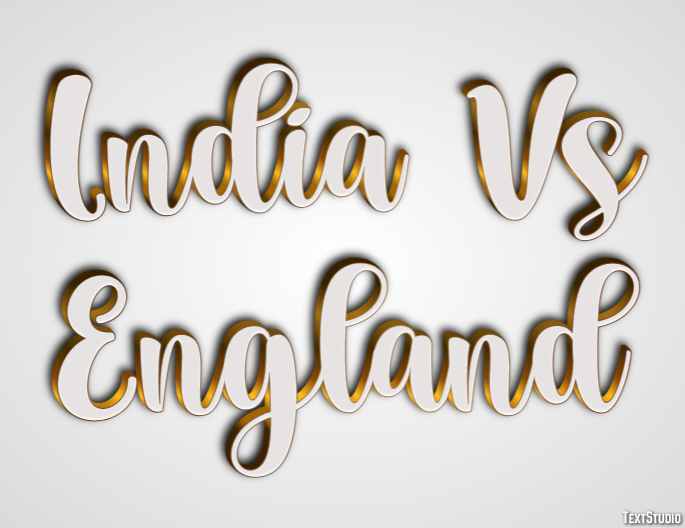 India Vs England Tekst effect