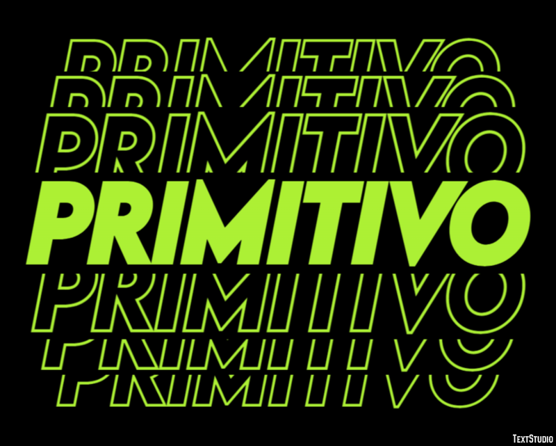 Primitivo Efecto de texto