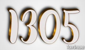 1305 Text effect