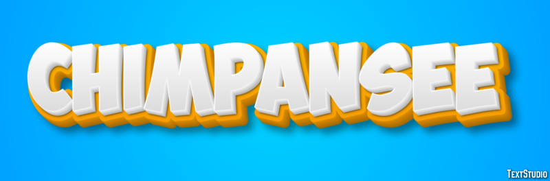 Chimpansee Texteffekt