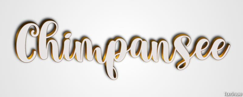 Chimpansee Texteffekt