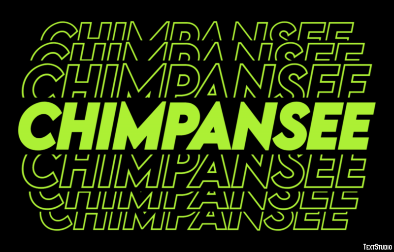 Chimpansee Tekst Effect