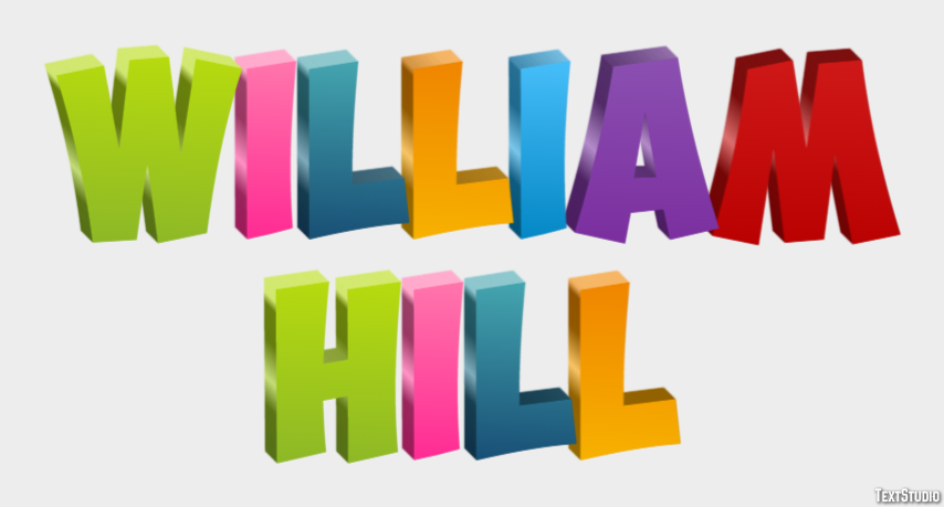 William Hill Texteffekt