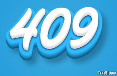 409 Text Effect
