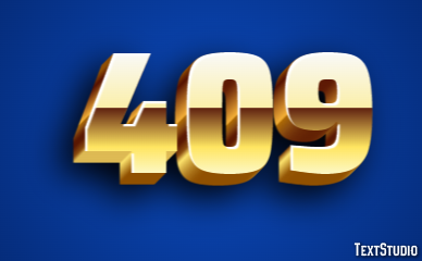 409 Text Effect