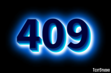 409 Text Effect