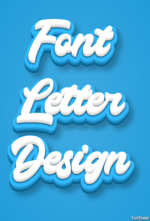 Font Letter Design Efekt tekstowy