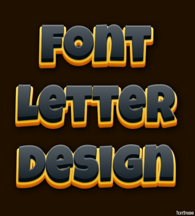 Font Letter Design Efekt tekstowy