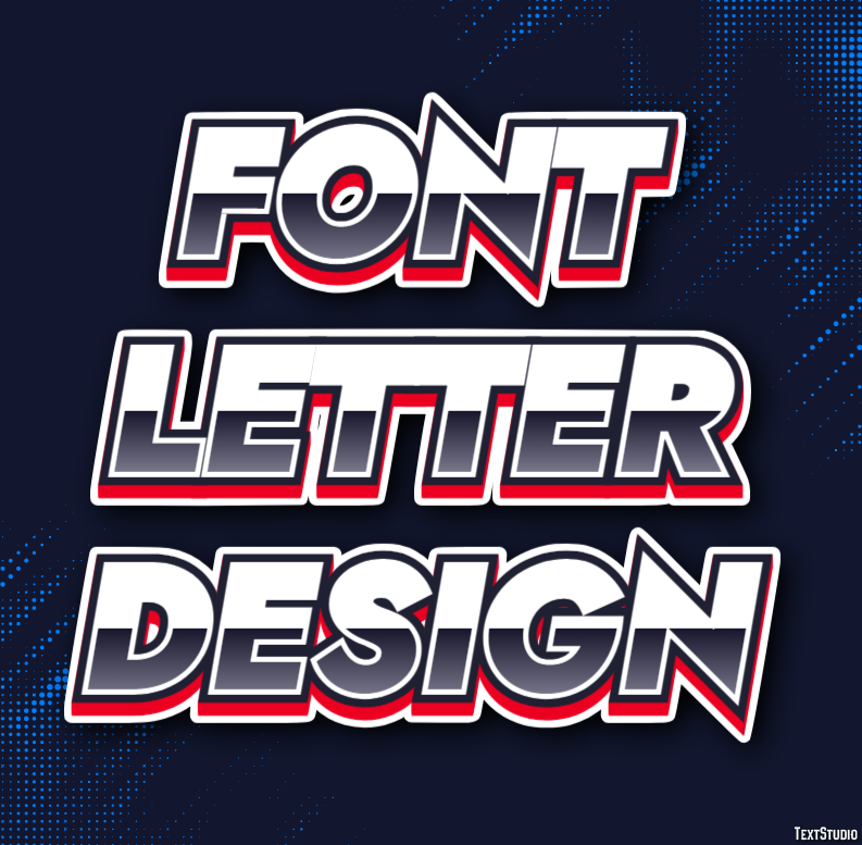 Font Letter Design Efekt tekstowy
