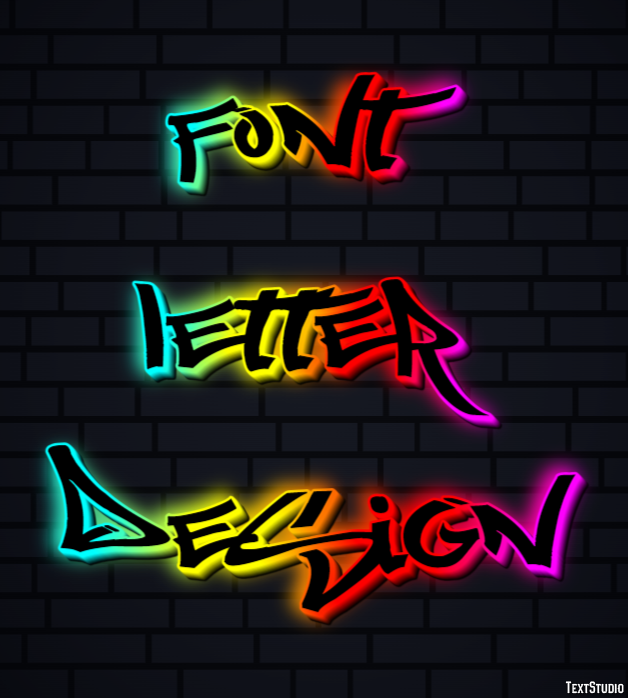 Font Letter Design Efekt tekstowy