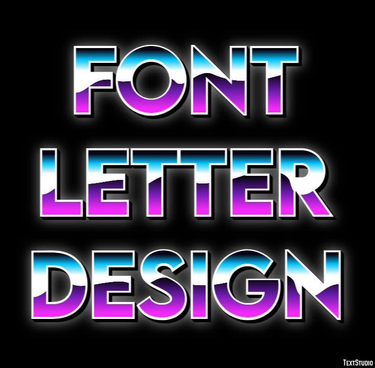 Font Letter Design Efekt tekstowy