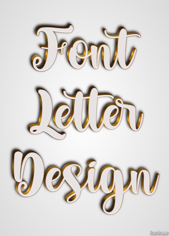 Font Letter Design Efekt tekstowy