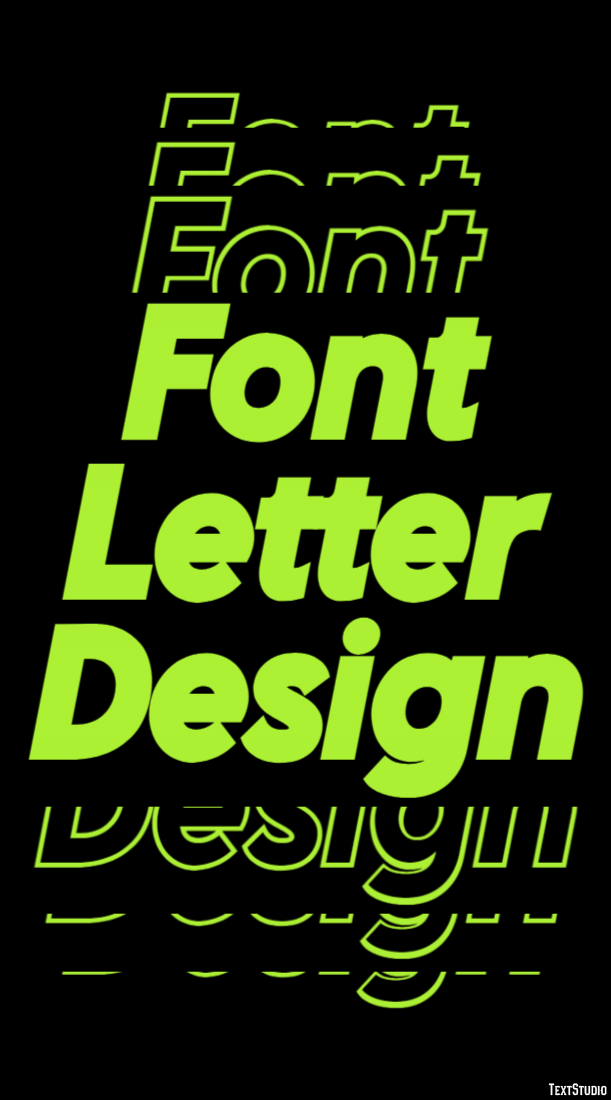 Font Letter Design Efekt tekstowy