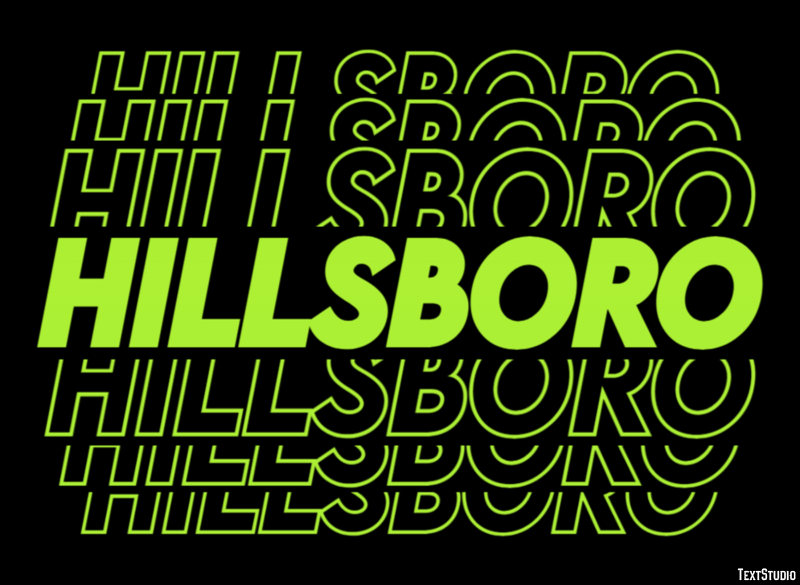 Hillsboro Efekt tekstowy