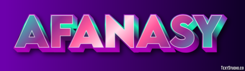 Afanasy Текстовый эффект