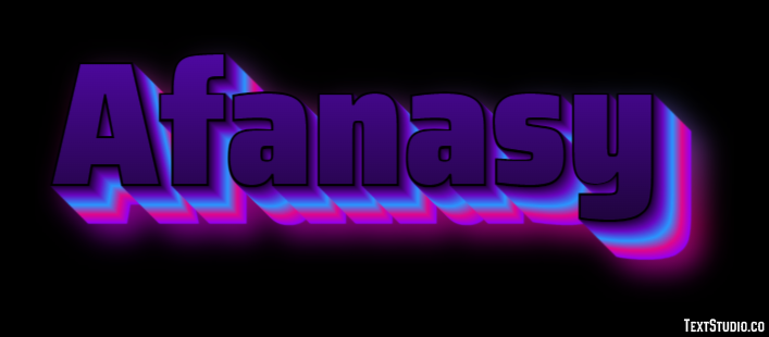 Afanasy Текстовый эффект