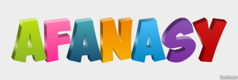 Afanasy Текстовый эффект