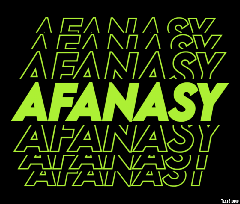Afanasy Текстовый эффект