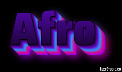 Afro Effetto testo