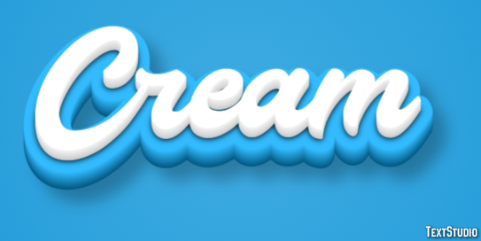 Cream Effet de Texte