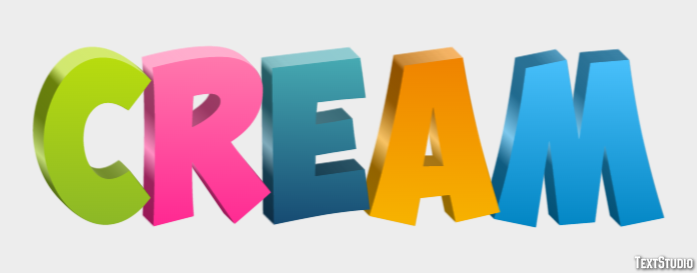 Cream Effet de Texte