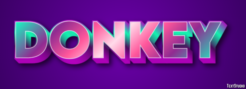 Donkey Text effect