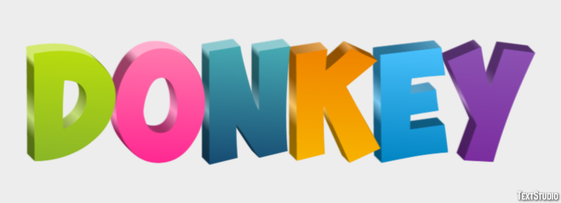 Donkey Tekst Effect