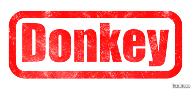 Donkey Text effect