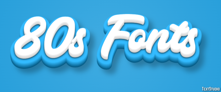80s Fonts Text Effect