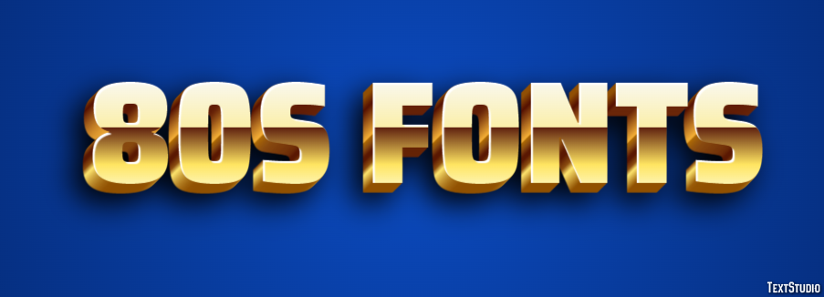 80s Fonts Efecto de Texto