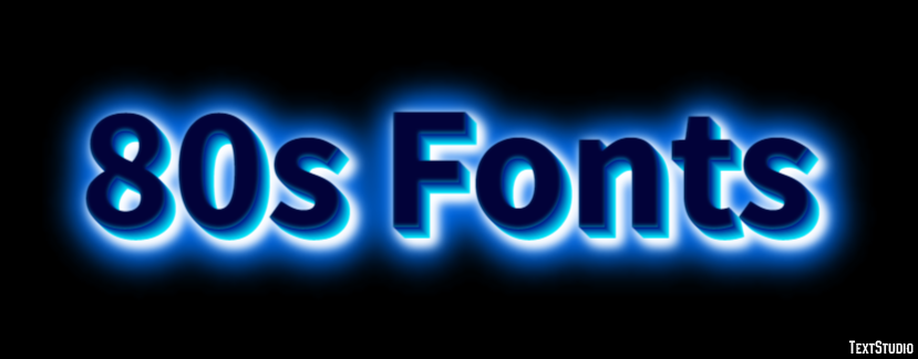 80s Fonts Text Effect