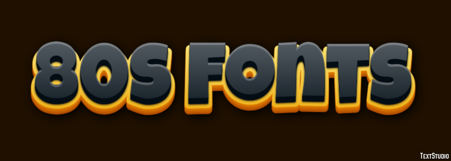 80s Fonts Text Effect