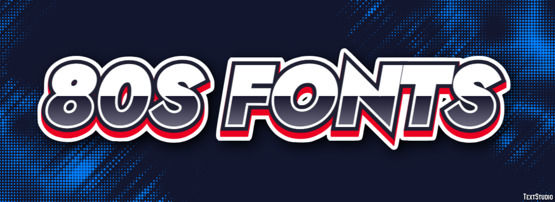 80s Fonts Text Effect