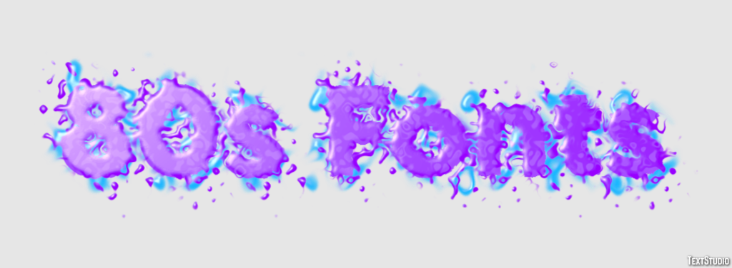 80s Fonts Text Effect