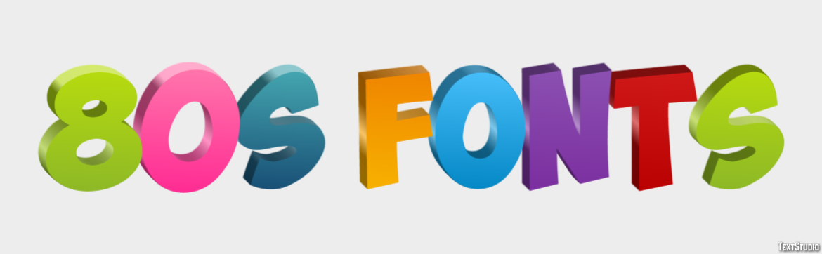 80s Fonts Effetto testo