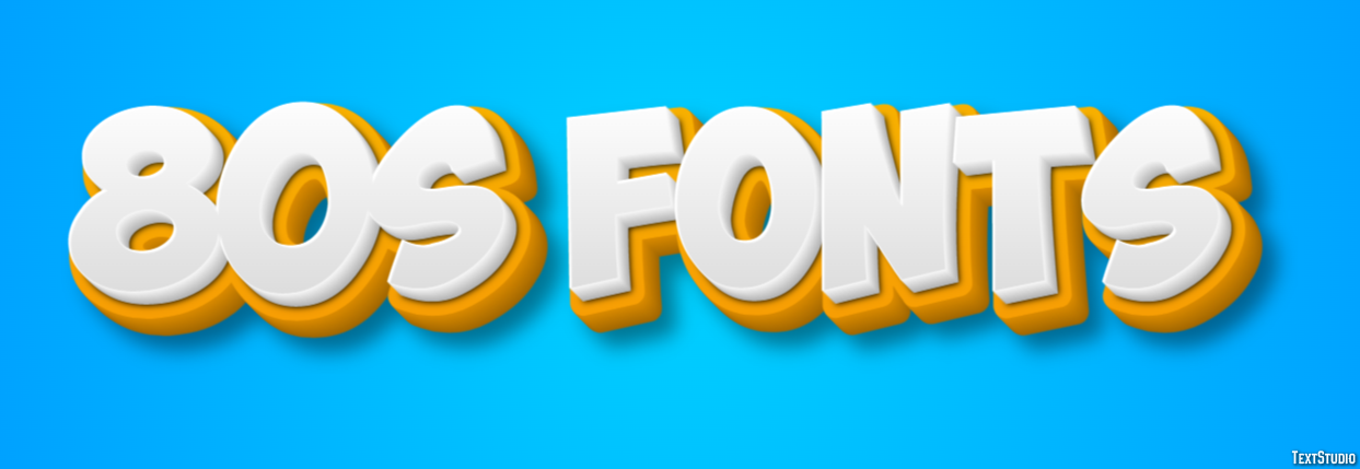 80s Fonts Text Effect
