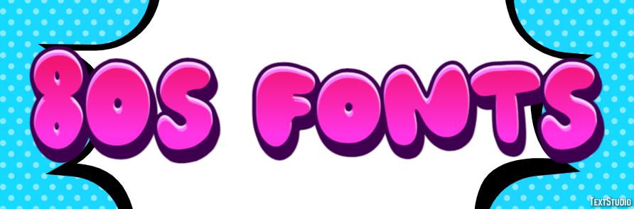 80s Fonts Effetto testo