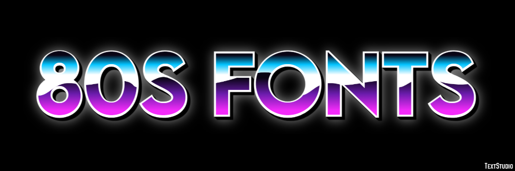 80s Fonts Text Effect