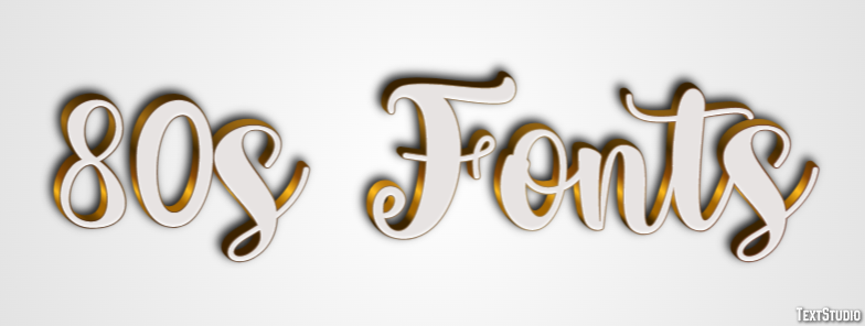 80s Fonts Text Effect