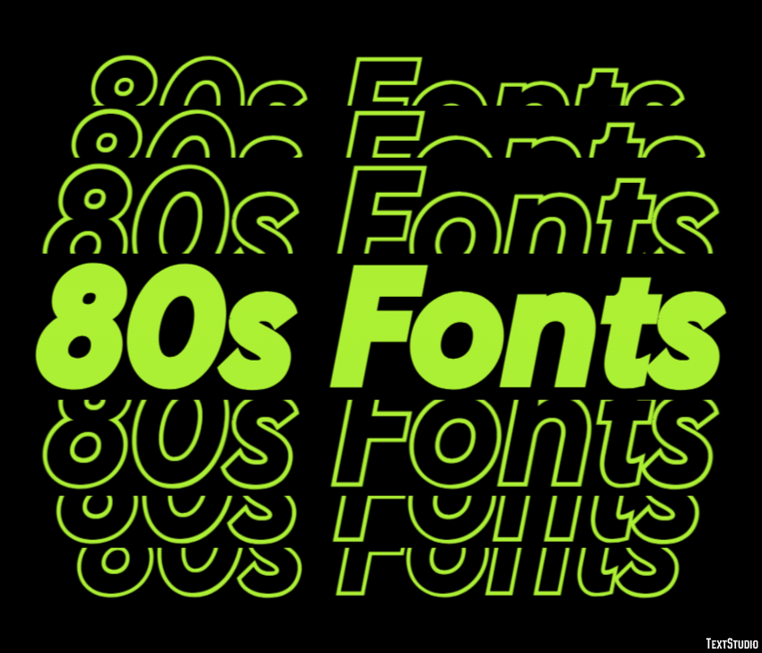 80s Fonts Text Effect