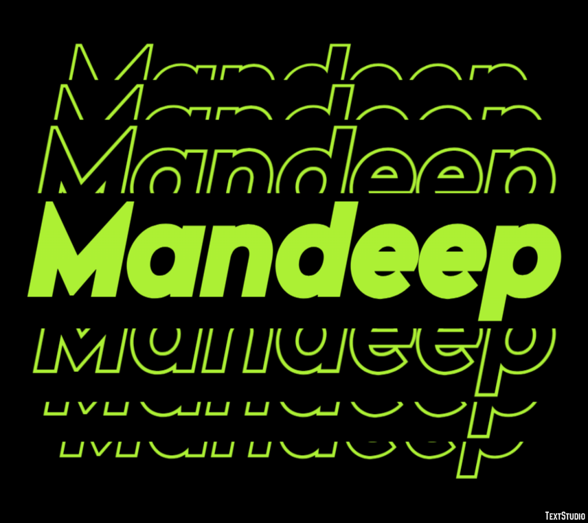 Mandeep Text effect